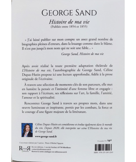 George Sand - Histoire de ma vie - Céline Dupas-Hutin